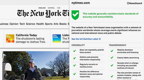 © New York Times / NewsGuard