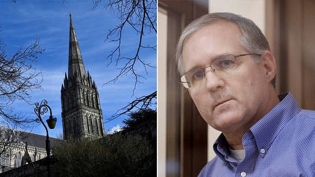 (L) Salisbury Cathedral © Reuters / Toby Melville; (R) Paul Whelan © Reuters / Maxim Shemetov
