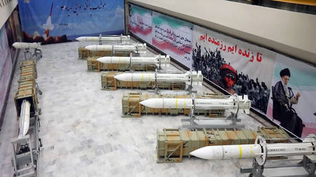 FILE PHOTO. Sayyad-3 missiles on display. 