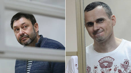 (L) Kirill Vyshinsky © Sputnik / Stringer; (R) Oleg Sentsov © Sputnik / Sergey Pivovarov
