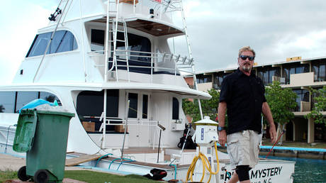 McAfee, with boat, in happier days © Reuters / Alexandre Meneghini