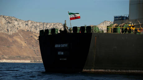 Adrian Darya 1, formerly named as Grace 1, sails through the Strait of Gibraltar on August 18, 2019 © REUTERS/Jon Nazca