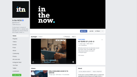 A screenshot taken from the In The Now Facebook page.