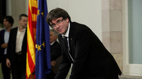 FILE PHOTO: Former Catalan President Carles Puigdemont. © Reuters/Albert Gea