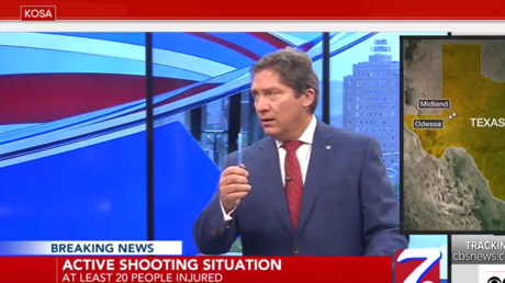 A screenshot from CBS7 live broadcast.