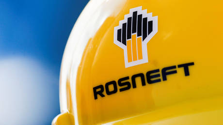 The Rosneft logo on a safety helmet. File photo