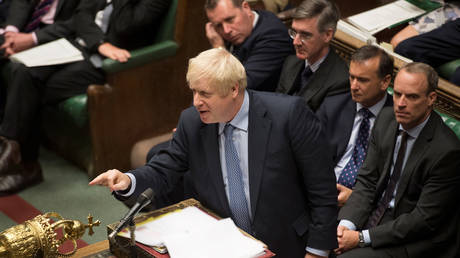 Britain's Prime Minister Boris Johnson in the House of Commons © Reuters / UK Parliament / Jessica Taylor