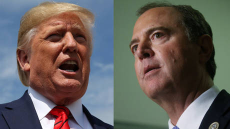 US President Donald Trump and Rep. Adam Schiff (D-California)