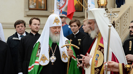 The head of the Russian Orthodox Church, Patriarch Kirill, and his Romainian couterpart Patriarch Daniel © patriarchia.ru