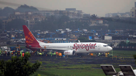 A SpiceJet passenger aircraft Boeing 737 is seen at the airport in Mumbai, India. File photo.