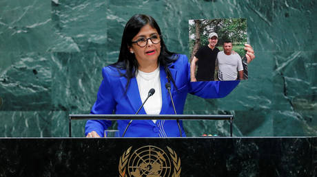 Venezuela's Vice President Delcy Rodriguez at the 74th session of the United Nations General Assembly at U.N. headquarters in New York City, New York, U.S., September 27, 2019. © REUTERS/Eduardo Munoz