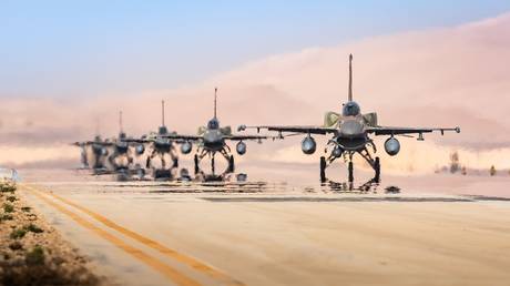 The Israeli F-16I taking part in the Blue Flag 2019 exercise