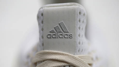 FILE PHOTO. An Adidas logo is pictured on a 3D printed plastic shoe ©  REUTERS/Michaela Rehle