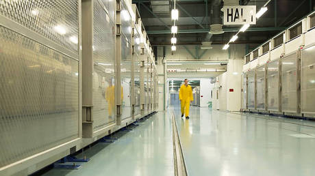 FILE PHOTO: The interior of the Fordow Uranium Conversion Facility in Qom, Iran.