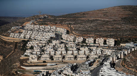 A general view shows construction of the Israeli settlement of Ramat Givat Zeev in the occupied-West Bank 
November 19, 2019