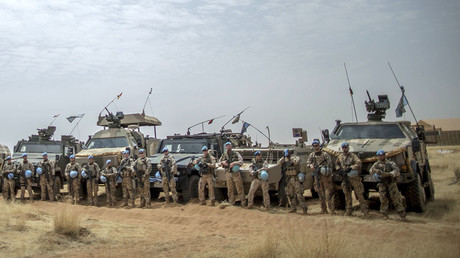German soldiers from the UN contingent MINUSMA. Camp Castor in Gao, Mali. © Michael Kappeler