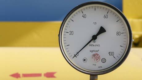 FILE PHOTO: A pressure gauge at a gas compressor station in the village of Mryn, Ukraine © Reuters / Gleb Garanich