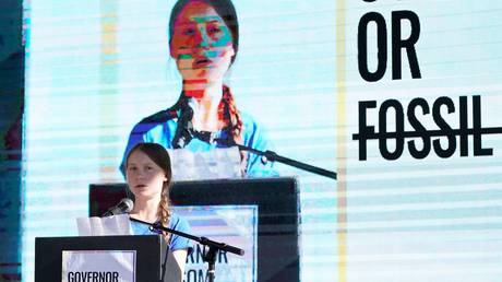 Swedish teen climate activist Greta Thunberg. © Reuters /  Mike Blake