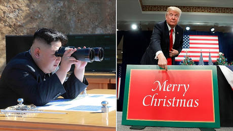 © (L)  AFP / STR / KCNA / KNS; (R) Reuters / Kevin Lamarque