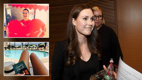 The candidate for the next prime minister of Finland, Sanna Marin. ©  REUTERS /Lehtikuva / Vesa Moilanen; © Instagram / sannamarin