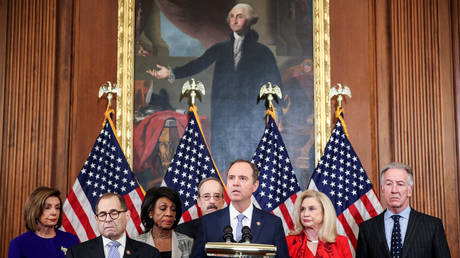 House Democratic committee chairs announce articles of impeachment against President Trump on Capitol Hill in Washington © REUTERS/Jonathan Ernst