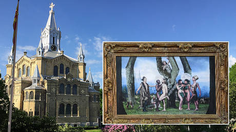 Main image © Facebook / S:t Pauli kyrka, Malmö; inset: LGBTQ altarpiece "Paradise" created by artist Elisabeth Ohlson Wallin at its place in the St. Paul church in Malmo, Sweden. © AFP / TT News Agency / Johan NILSSON