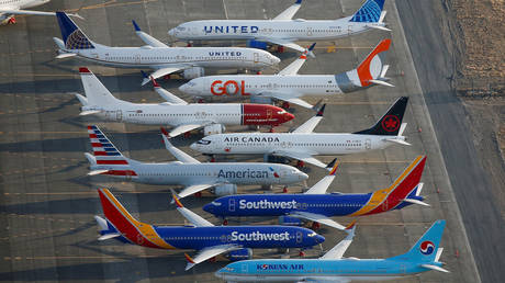 737 MAX aircraft at Boeing facilities at the Grant County International Airport in Moses Lake, Washington, September 16, 2019. (file photo)
