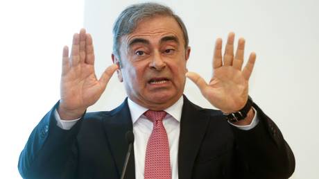 Former Nissan chairman, Carlos Ghosn, during a news conference at the Lebanese Press Syndicate in Beirut. © Reuters / Mohamed Azakir