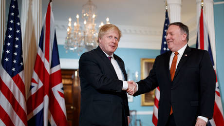 British PM Boris Johnson with US Secretary of State Mike Pompeo  © Global Look Press / Ting Shen