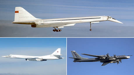 FILE PHOTOS: Tu-144, Tu-160 and Tu-95 © RIA Novosti; Reuters