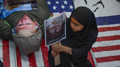 FILE PHOTO: Protest over the murder of Iranian Major-General Qassem Soleimani © Global Look Press via ZUMA Press / Hussain Ali