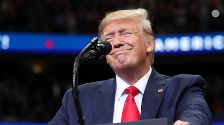 Donald Trump at campaign rally in Dallas, Texas