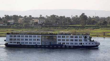 FILE PHOTO. A ship cruises along the river Nile in Luxor, Egypt.