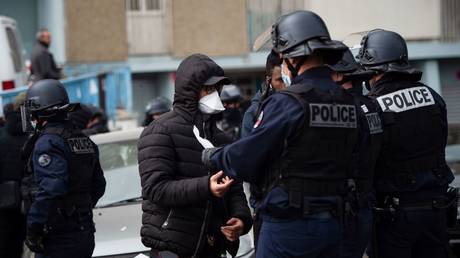 Anti-drug operation in the Cite des Oliviers, a northern neighbourhood of Marseille, March 25, 2020