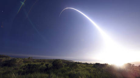 FILE PHOTO An unarmed Minuteman III ICBM launches during an operational test from Vandenberg Air Force Base California © REUTERS/Kyla Gifford/U.S. Air Force Photo/Handout