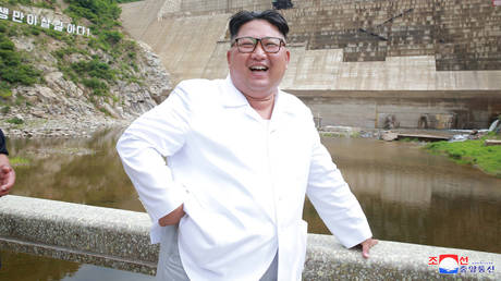 FILE PHOTO: North Korean leader Kim Jong Un during his visit to the under construction Orangchon Power Station in this undated photo released by North Korea's Korean Central News Agency (KCNA) in Pyongyang. July 17, 2018