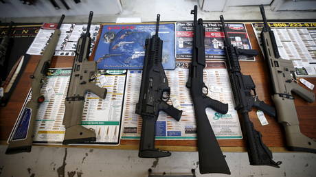 File photo of a gun shop in Roseburg, Oregon, USA, October 3, 2015