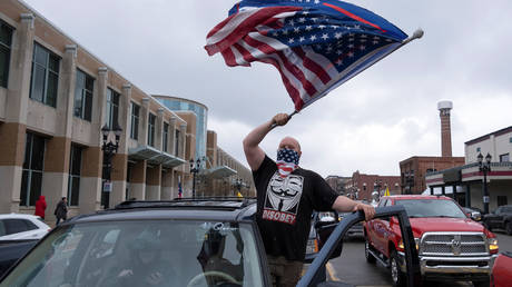 Protester at Operation Gridlock demonstration in Lansing © Reuters / Seth Herald