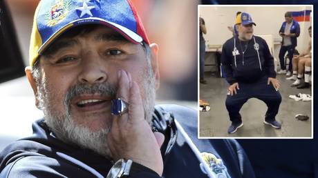 Watch the Throne: Diego Maradona receives hero's welcome as Gimnasia thrash former team Newell's Old Boys (VIDEO)