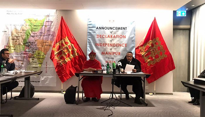 بھارت سے آزادی کا اعلان کردیا گیا ۔ مہاراجہ آف منی پور کے نمائندوں کا منی پور ریاست کونسل کے قیام کا اعلان