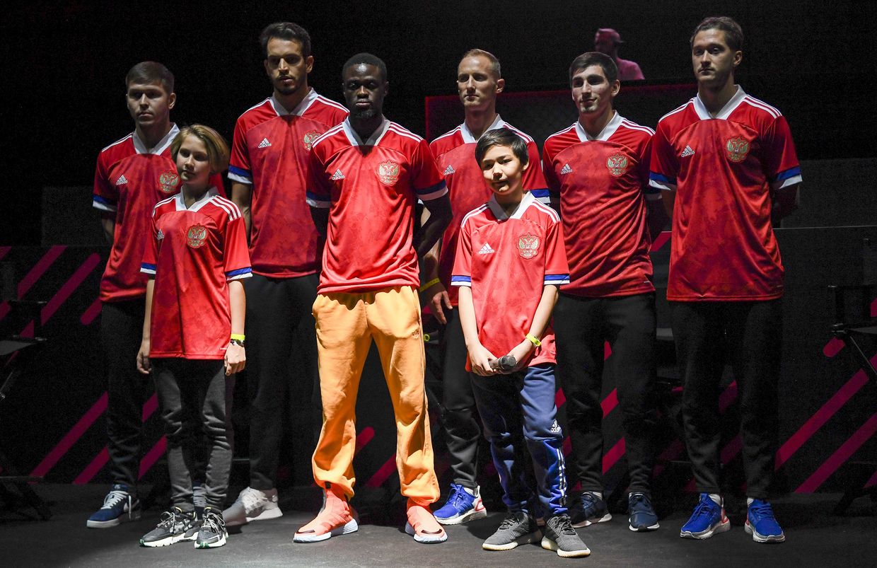 Getting shirty: Russia refuse to wear new Adidas kit because manufacturer ‘got flag the wrong way round’