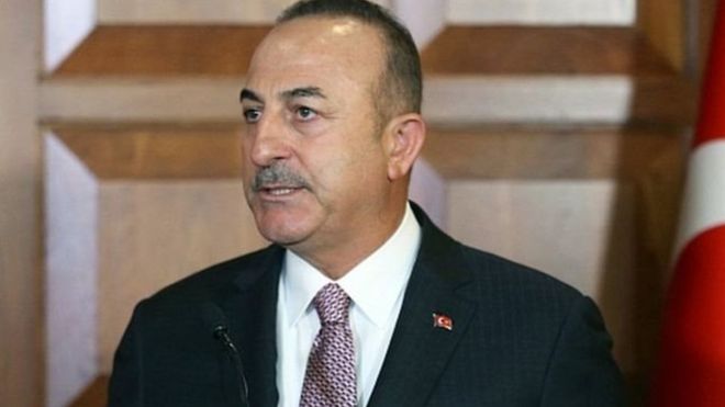 فرانس کے صدر عمانوئیل میکرون دہشت گردی کے سپانسر ہیں ۔ ترک وزیر خارجہ