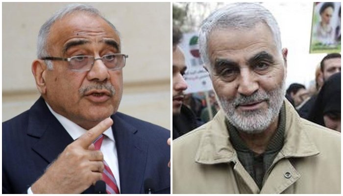 کمانڈرقاسم سلیمانی کی ہلاکت  ’سیاسی قتل‘ ہے۔ عراقی وزیراعظم عادل عبد المہدی