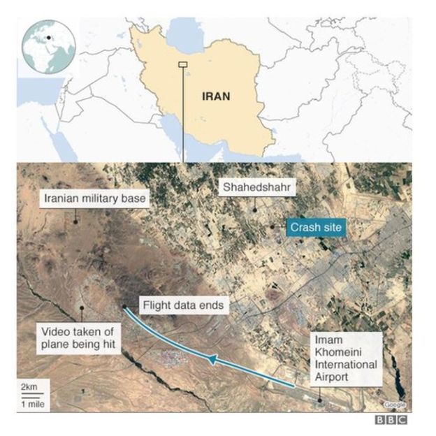 یوکرینی مسافر طیارے کو مار گرانا”انسانی غلطی” تھا ۔  ایران