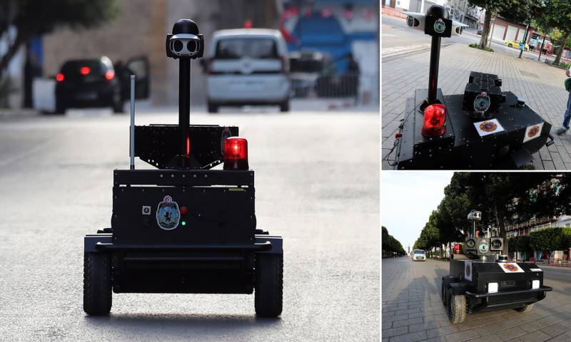 تیونس میں کورونا کے باعث لاک ڈاؤن مؤثر بنانے کے لیے پولیس روبوٹ تعینات