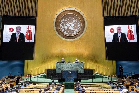 فلسطین کا 1967 کے علاوہ کوئی بھی منصوبہ بےسود ہو گا: صدر ایردوعان کا اقوام متحدہ میں اظہارخیال