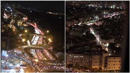 پیرس میں تالہ بندی سے قبل 700 کلومیٹر کا ریکارڈ ٹریفک جام، شہریوں کے غیر ذمہ دار رویے پر سماجی میڈیا پر کڑی تنقید (ویڈیو)۔