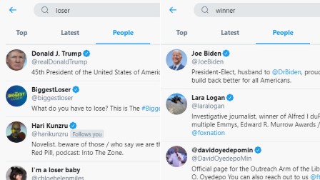 ٹویٹر “ناکام” لفظ کی تلاش کے دوران صدر ٹرمپ کو دکھانے لگا – ویب سائٹ پر الگورتھم میں چھیڑچھاڑ کا الزام: کمپنی کی نفی