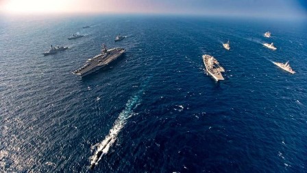 چین کا خوف امریکہ اور ہندوستان کے سر چڑھ کر بولنے لگا: انڈوپیسفک اتحاد کے تحت دوسری چار روزہ بحری مشق بحیرہ عرب میں شروع
