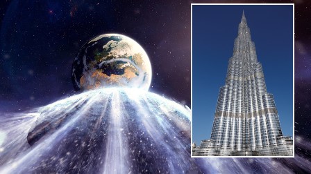آئندہ ہفتے برج خلیفہ کے حجم کے برابر ایک شہاب ثاقب سمیت 5 شہاب ثاقب زمین کے قرین سے گزریں گے: ناسا
